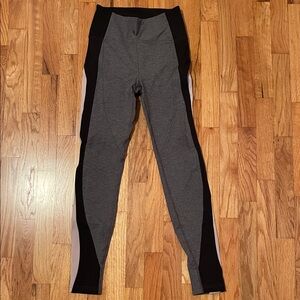 Lululemon Gray and Black Colorblock Leggings